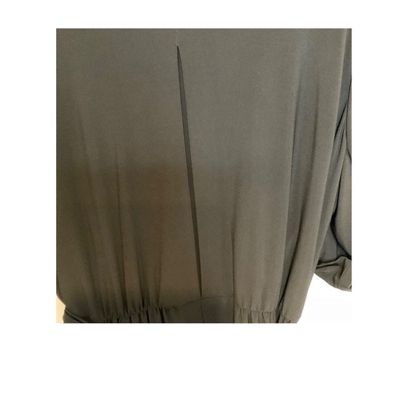 Jones New York Black Button Down Belted Jersey Knit Dress with Side Pockets - Picture 5 of 8